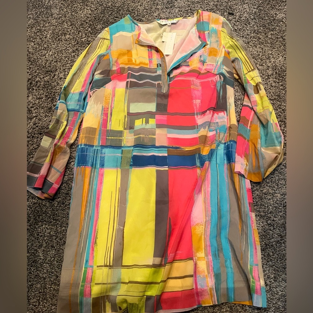 Trina Turk Multicolor Geometric Dress Size 6 New